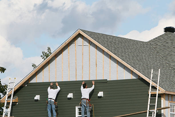 Professional Emergency Siding Repair technician working in Transfer, PA